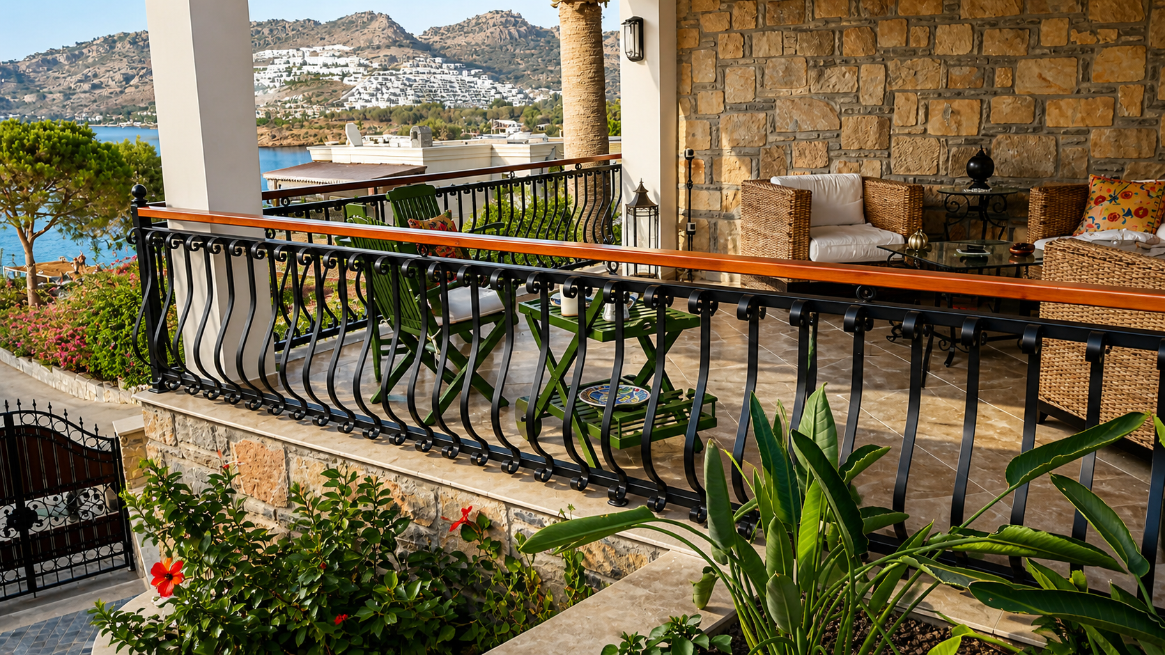 bodrum ferforje korkuluk ve balkon demiri uygulamasi